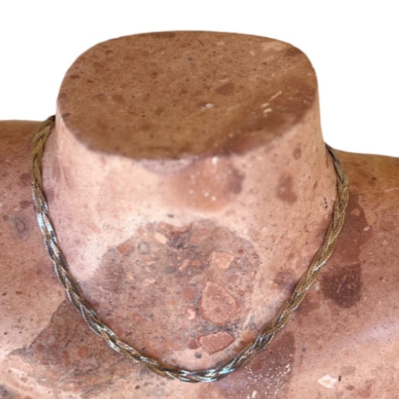 "16" Italian Sterling Silver Braided Chain - Picture 1 of 9